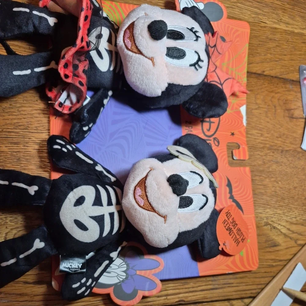Disney Mickey Mouse Halloween Plush Skeleton Costume Toy w/ Tags crinkly squeaky